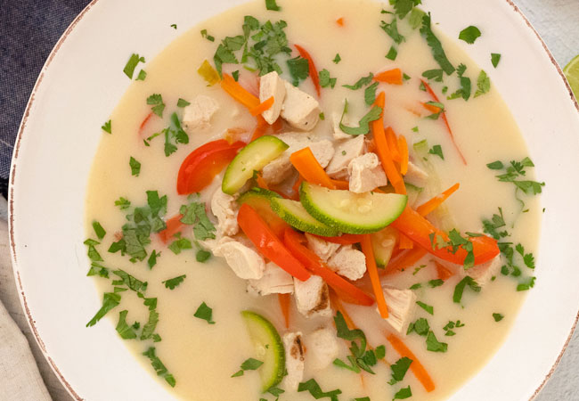 Thai Style Chicken And Rice Soup An Easy Weeknight Soup