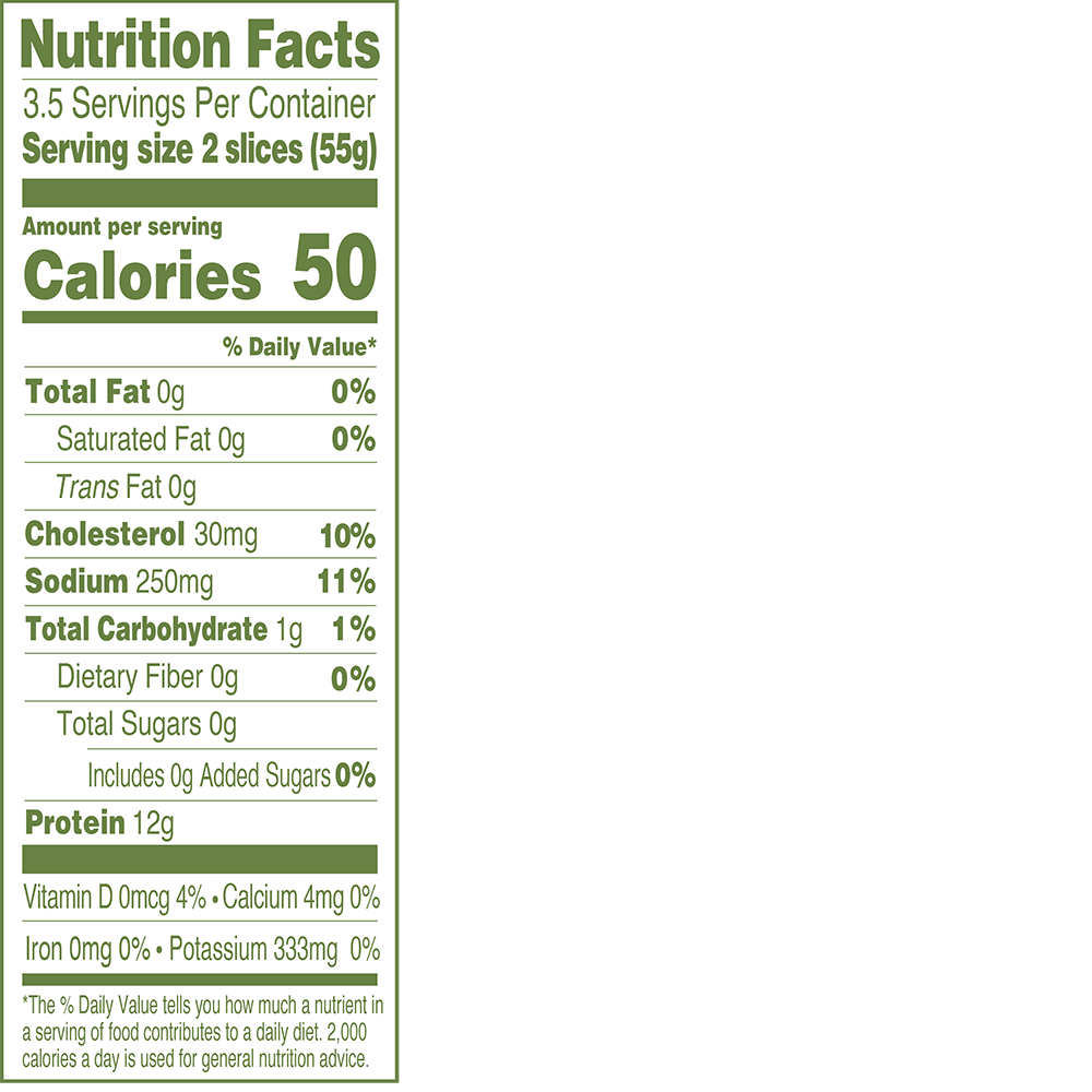 Natural Citrus Ginger Turkey Breast Nutrition Facts
