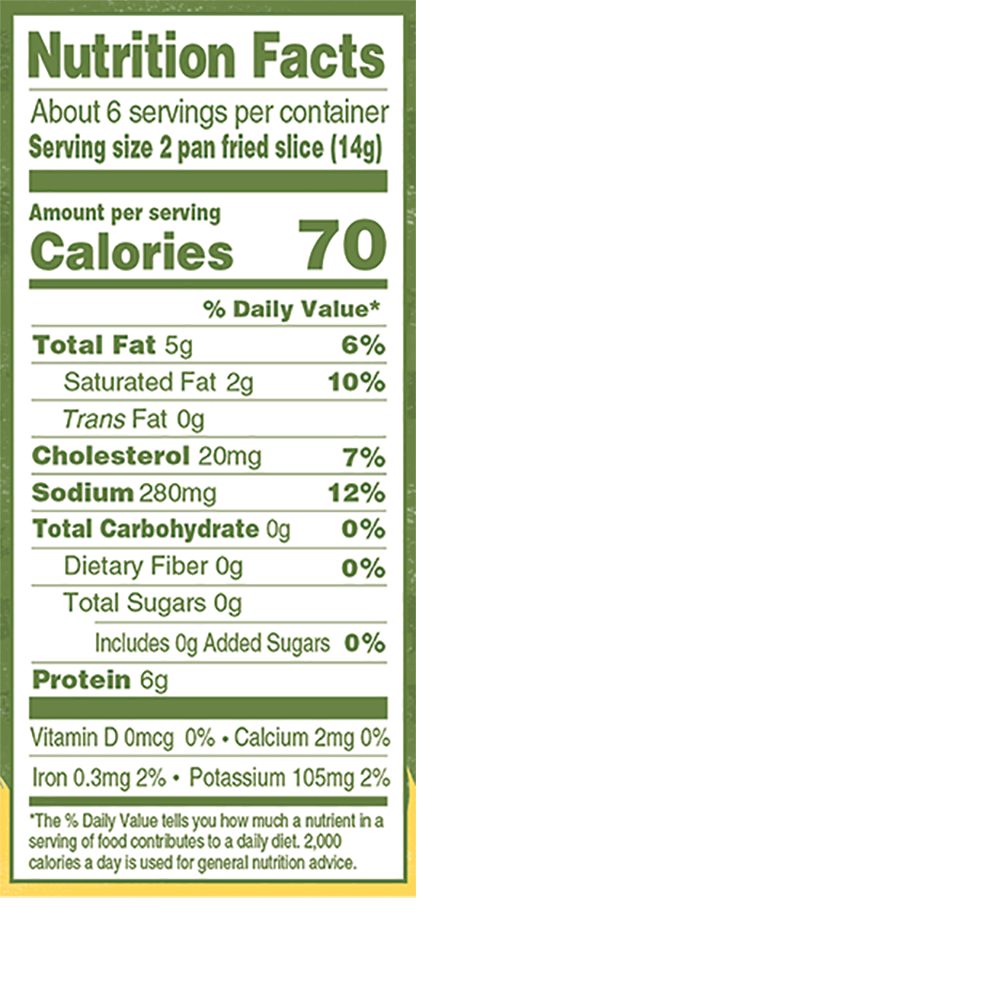 Applegate Naturals Sunday Bacon, 12oz Nutrition Facts