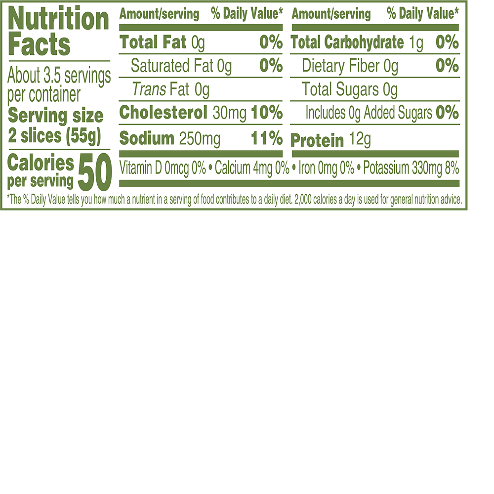 Applegate Naturals® Rotisserie Style Turkey Breast Nutrition Facts