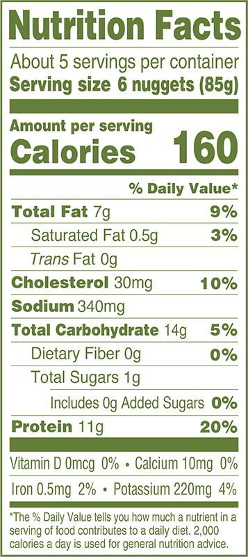 Natural Chicken Nuggets 16oz Nfp Tbd 00025317055185
